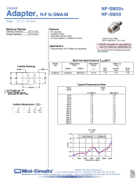 Datasheet NF-SM50+ производства Mini-Circuits